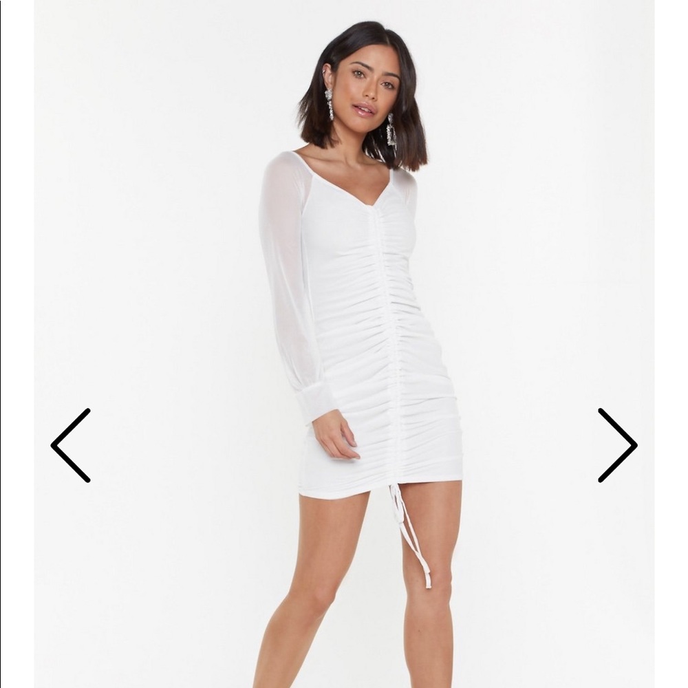 Nasty Gal time to sleeve runched mini dress